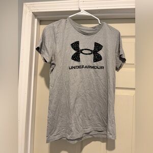 Under Armour women’s Light Gray Logo Tee medium